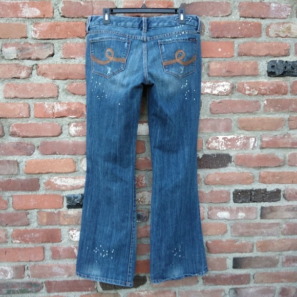 Seven7 Boot Cut Jeans Distressed - Picture 1 of 6